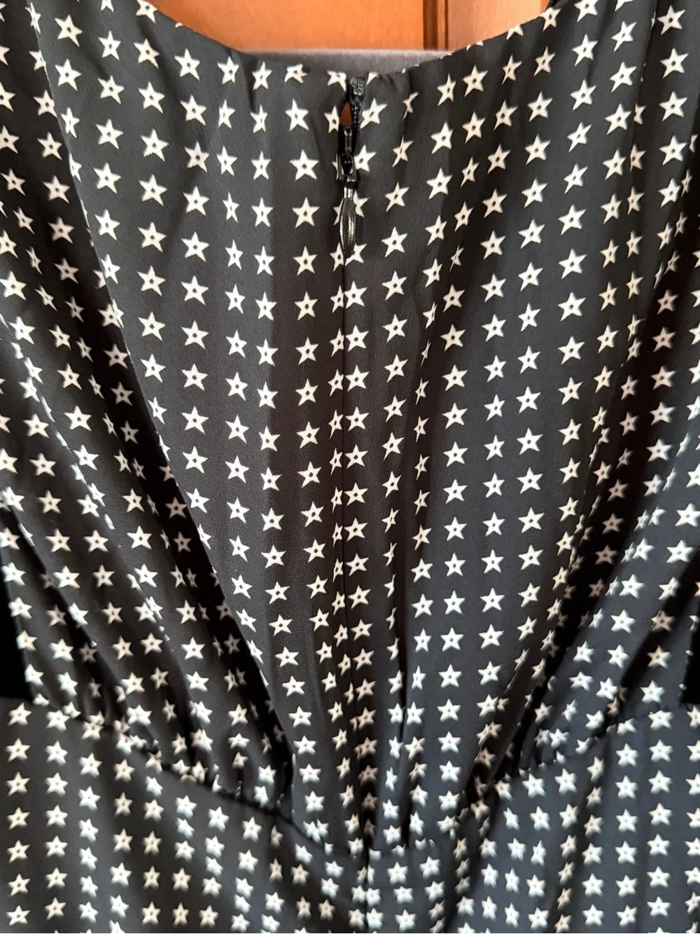 J.Crew Star Print Peplum Top Size 0 NWT Black White Sleeveless Blouse
